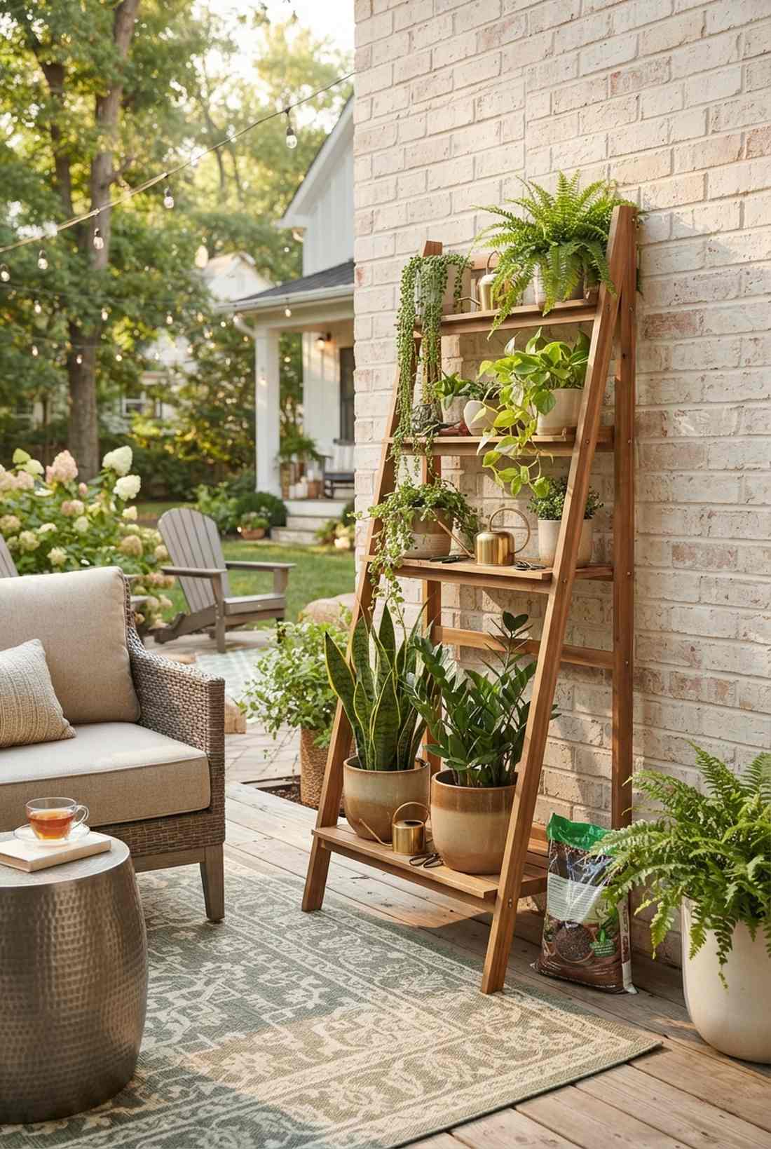 ladder shelf cascades