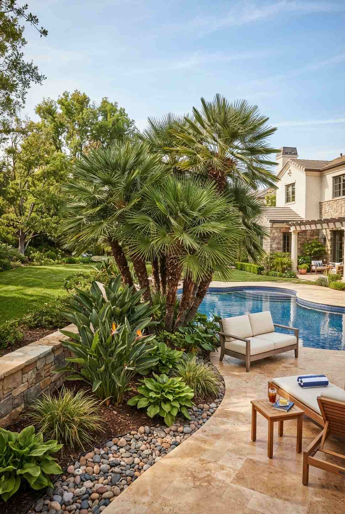 mediterranean fan palm clusters