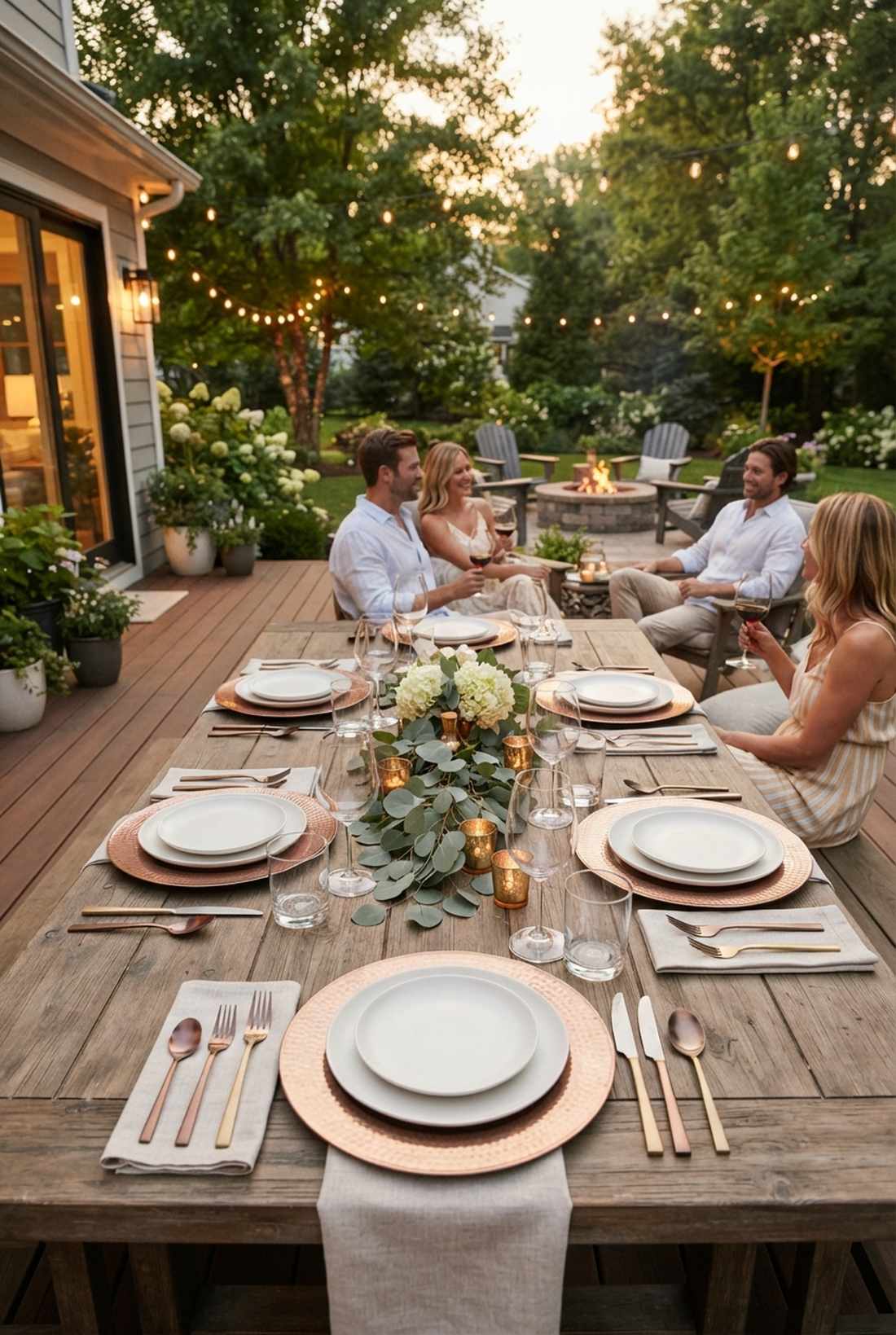 mixed metal place settings