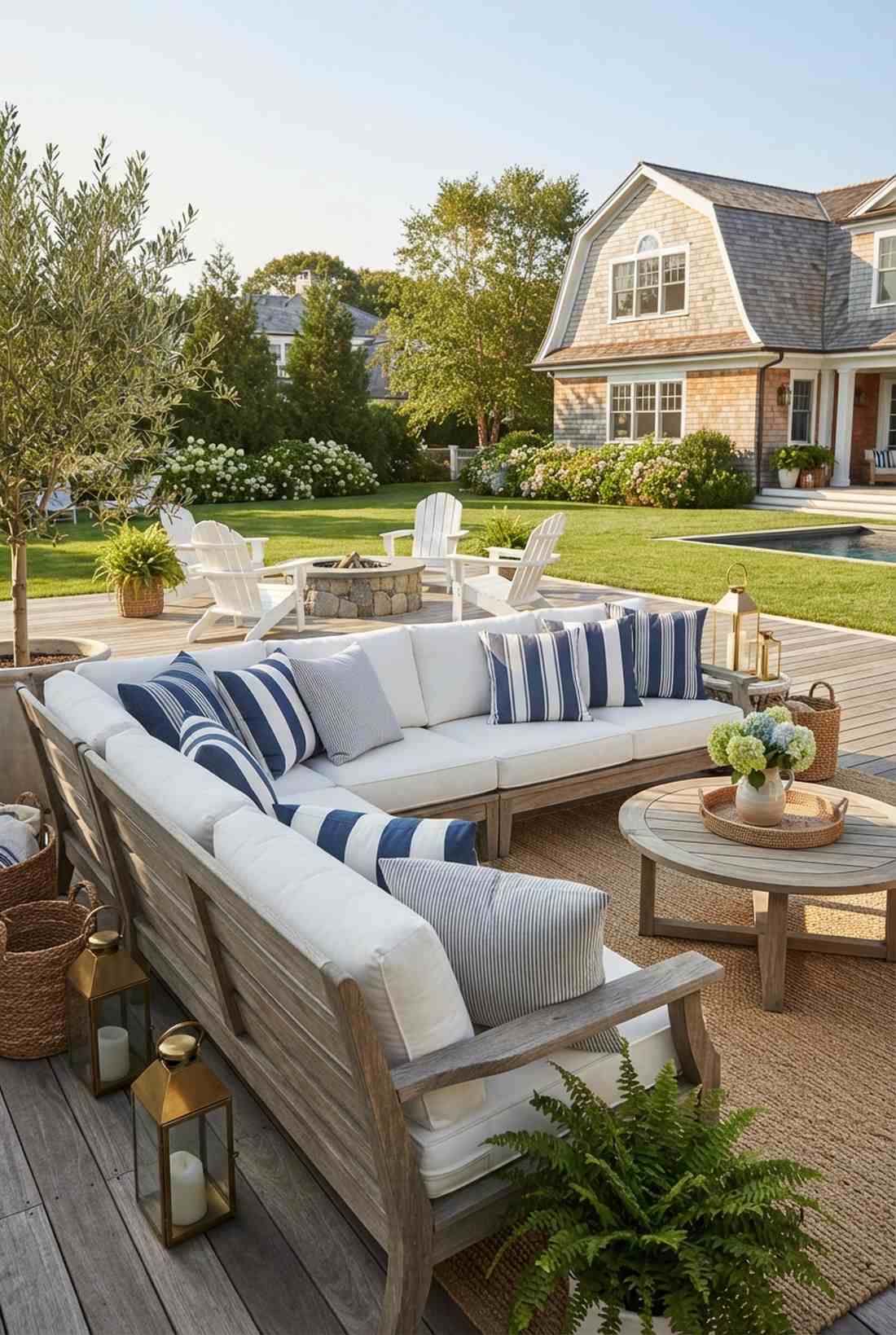 mixed stripe outdoor throw pillows