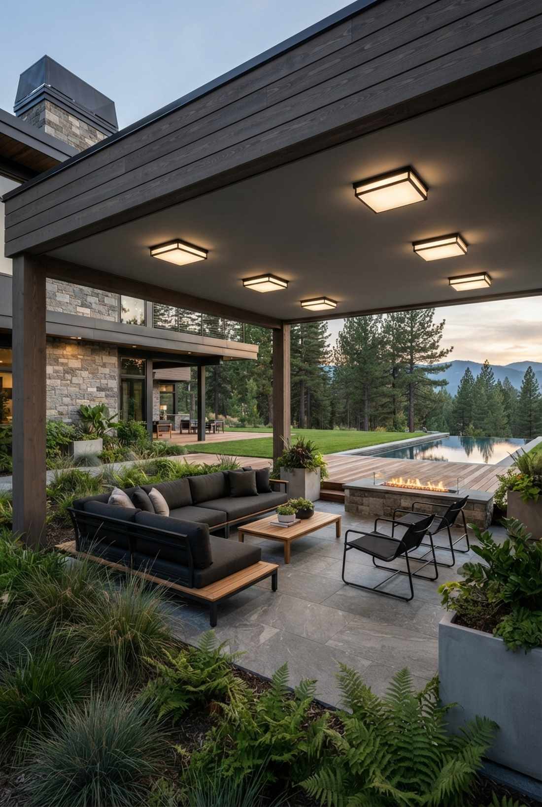 modern square led flush mount