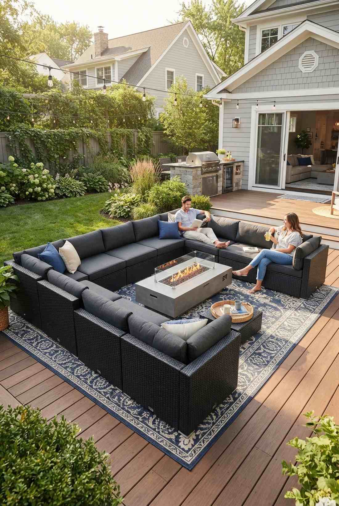 modular black sectional for flexible layouts