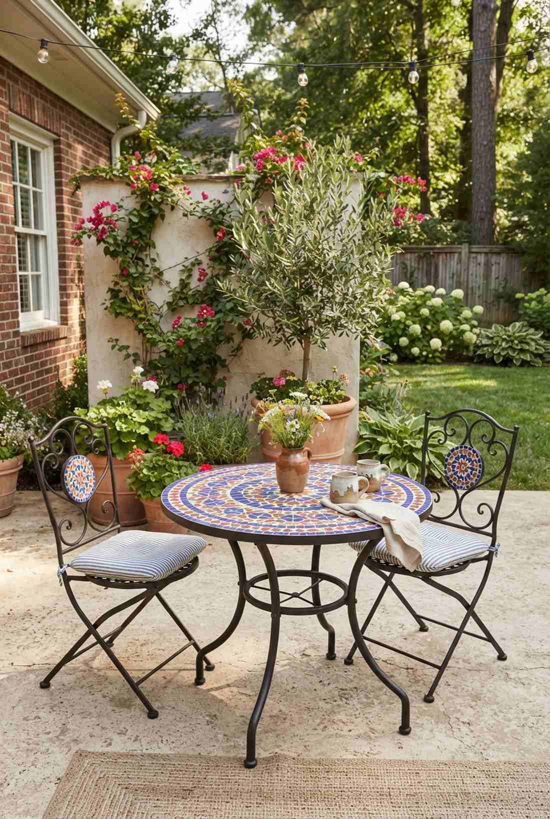 mosaic tile bistro table