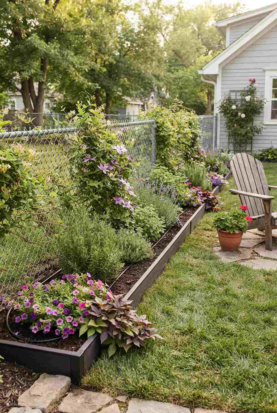 narrow border bed