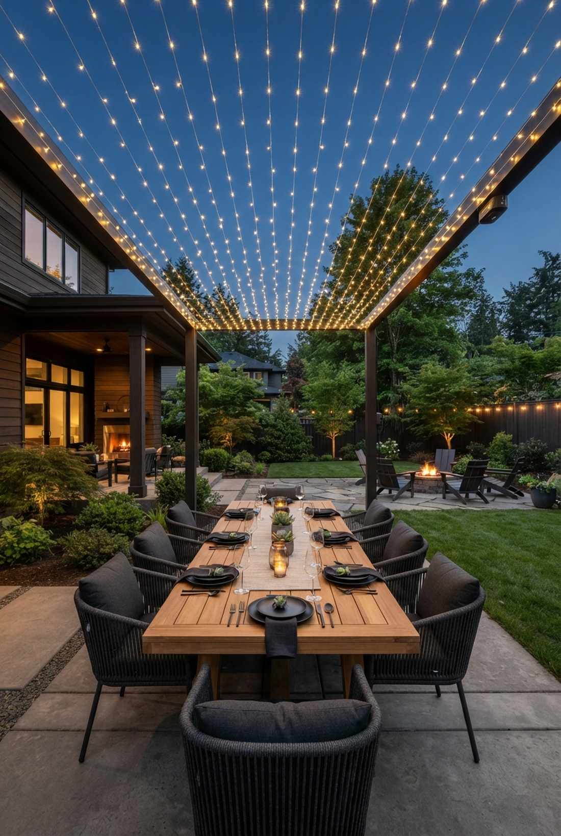 parallel strand dining canopy