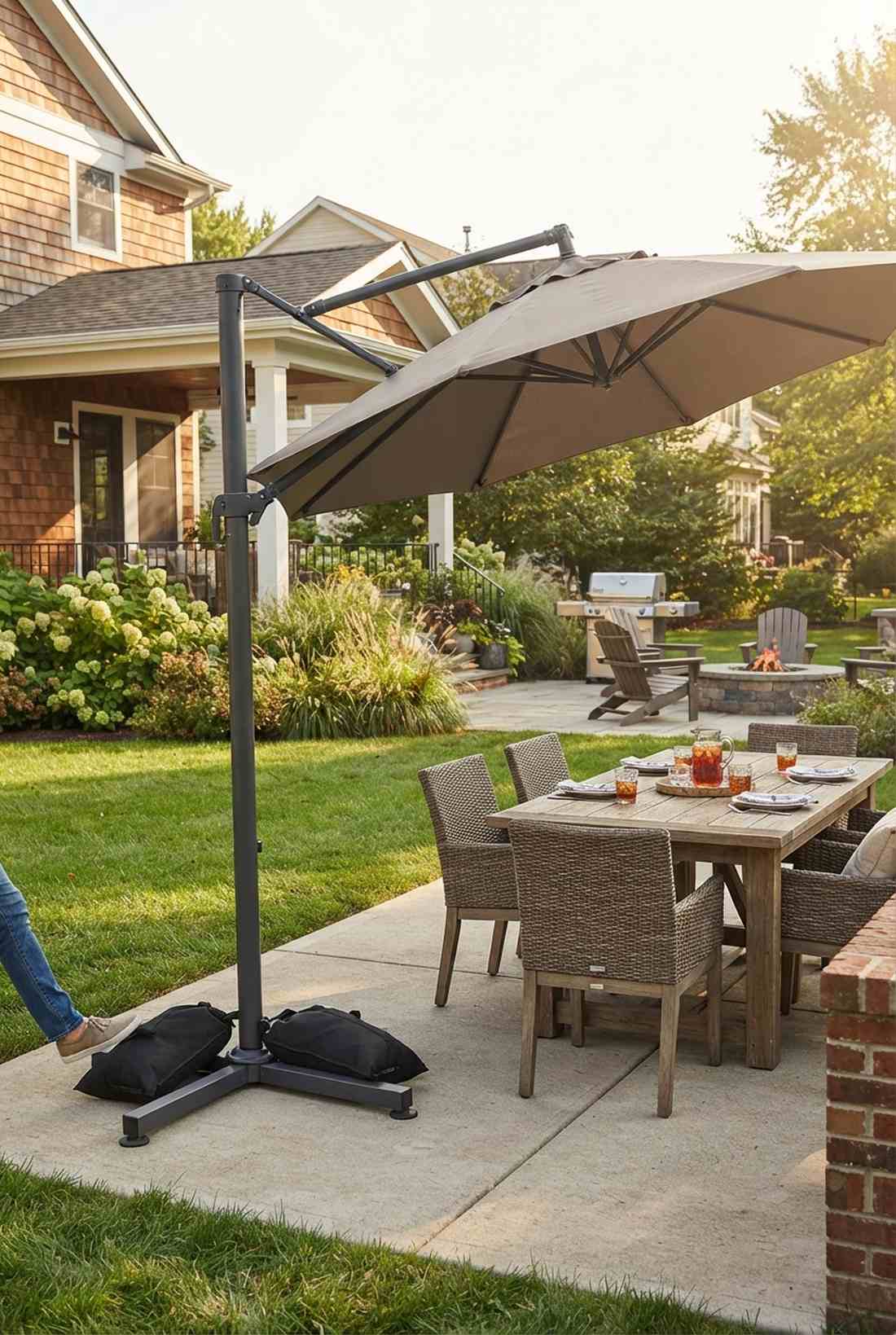 rotating cantilever for flexible positioning