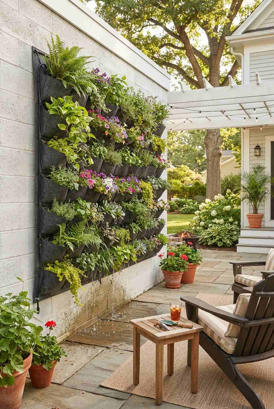 self watering modular panel grids