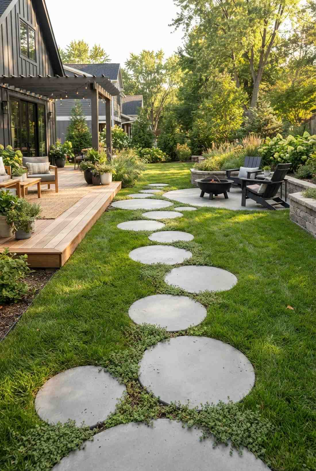 smooth concrete stepping discs