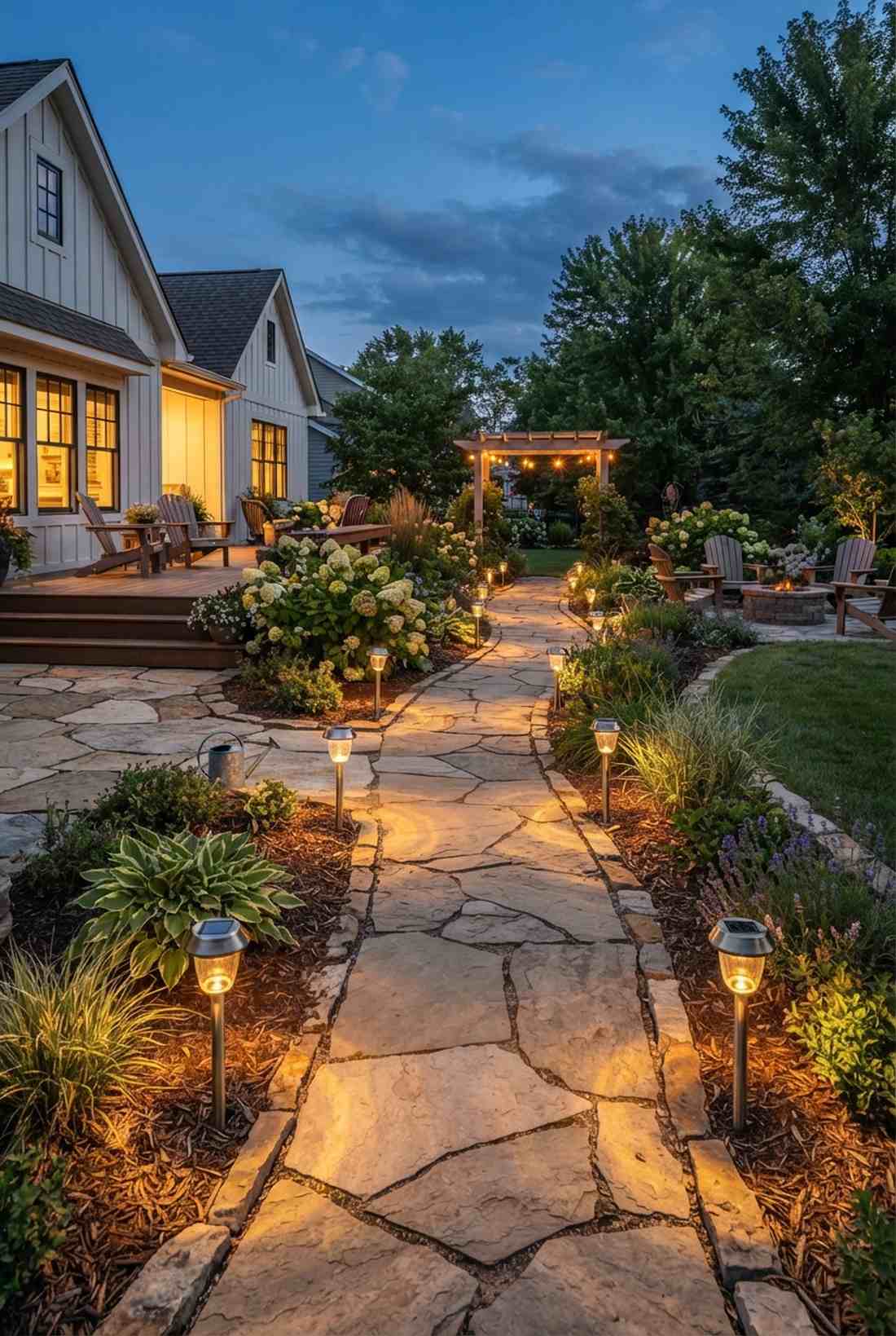 solar powered path markers