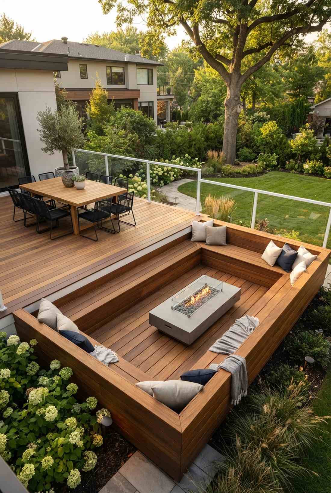 split level dining and lounge