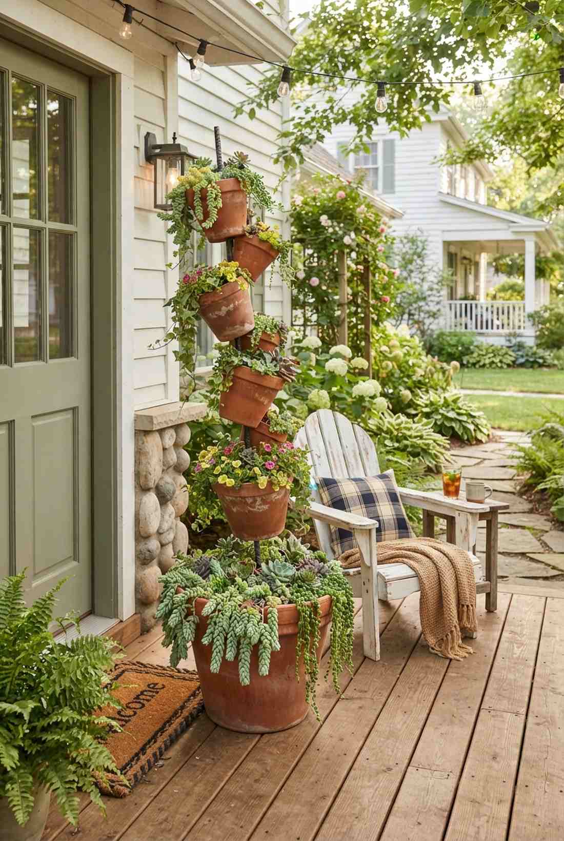 stacked pot tower
