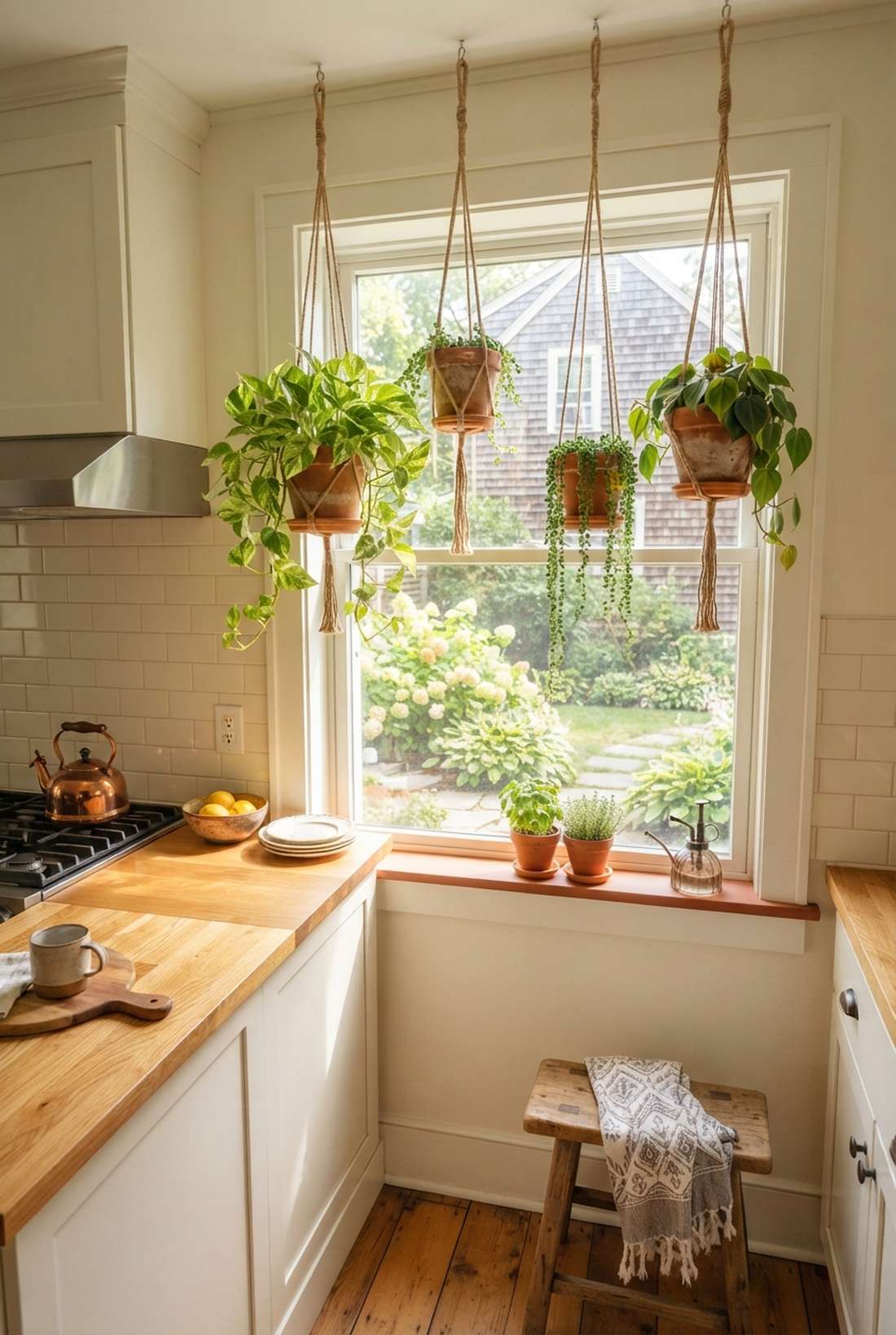 terracotta hanging pot with saucer