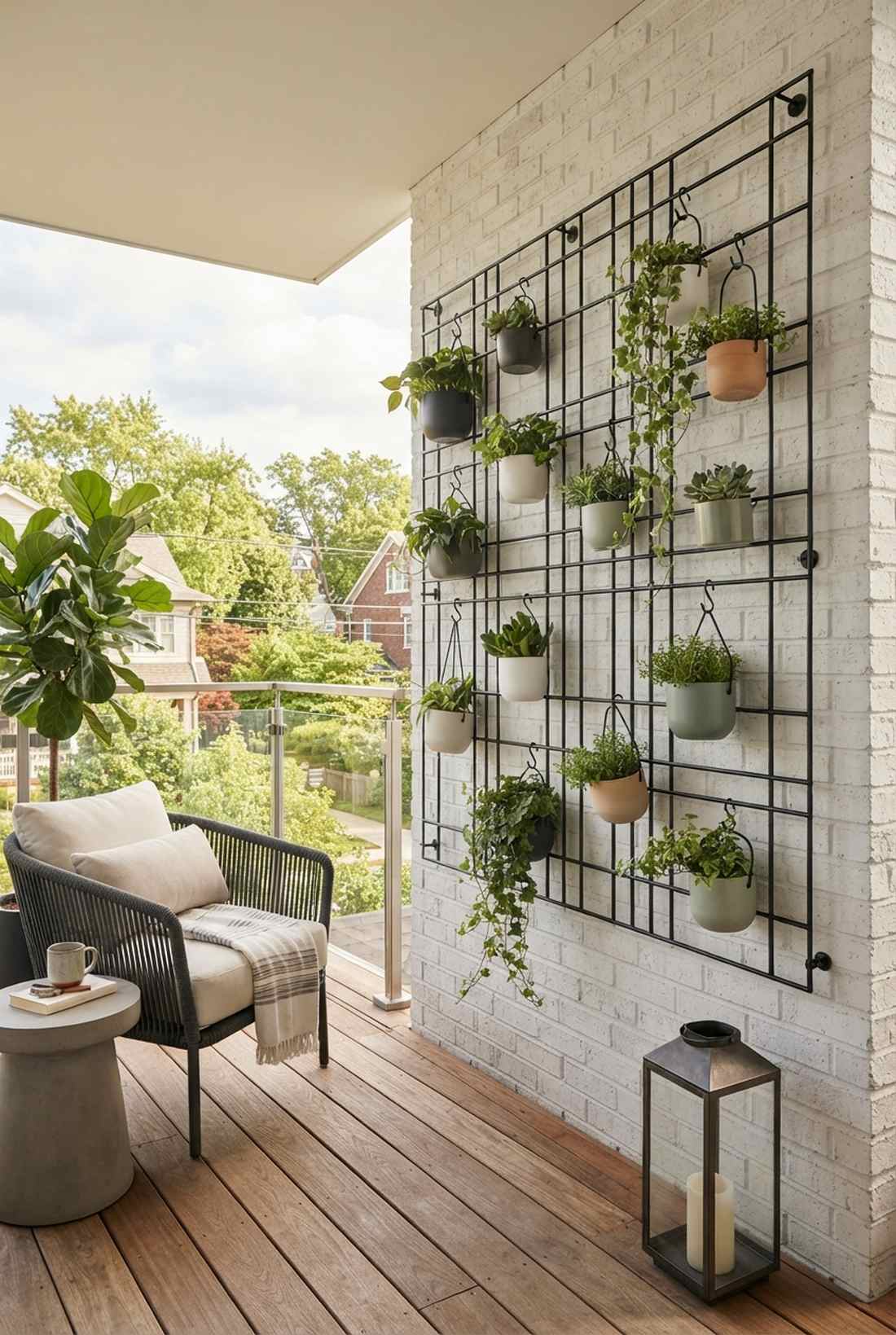 wall mounted planter grids