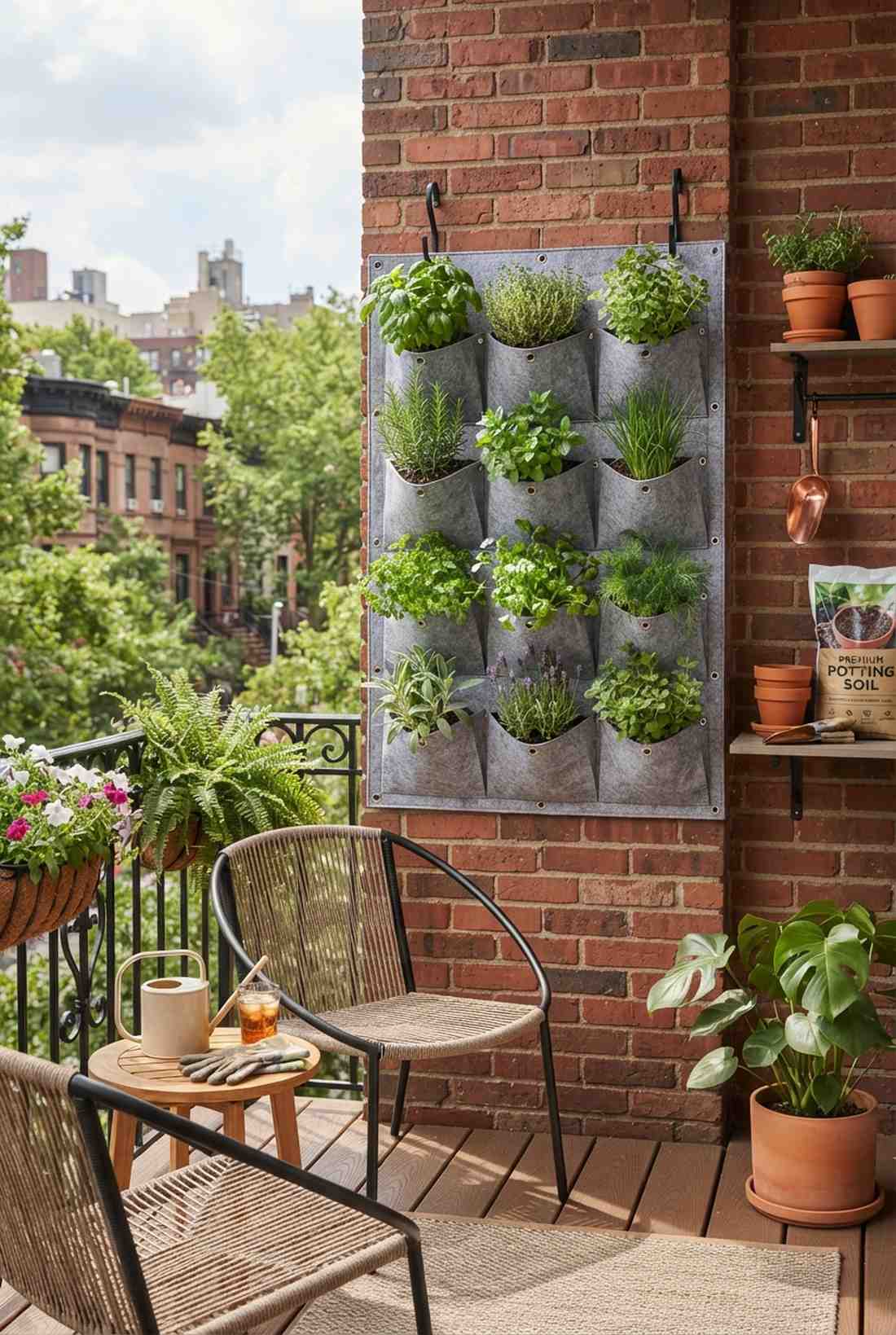 wall mounted pocket planters
