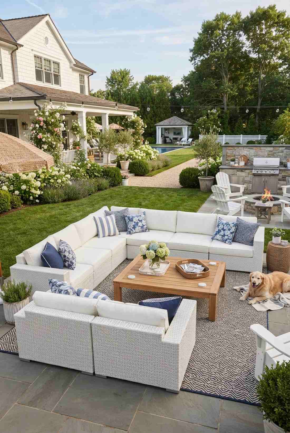 white wicker sectionals