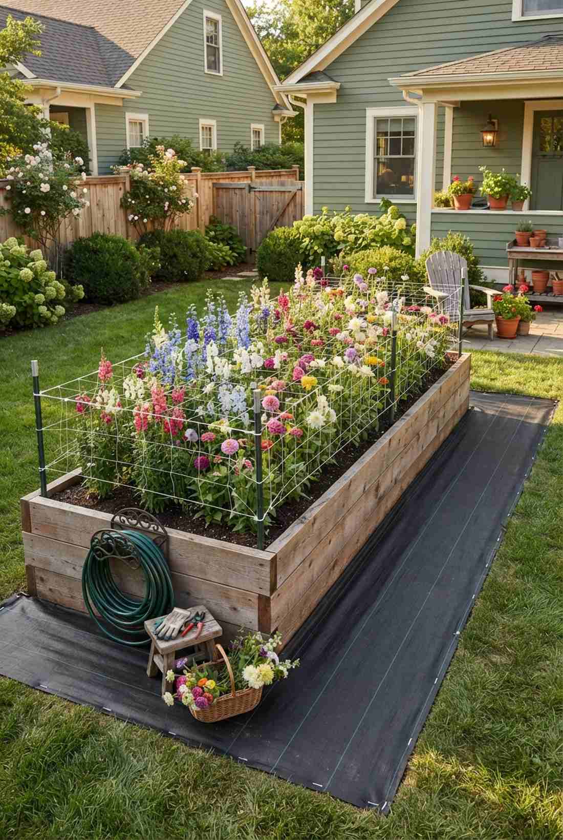wide bed narrow path configuration