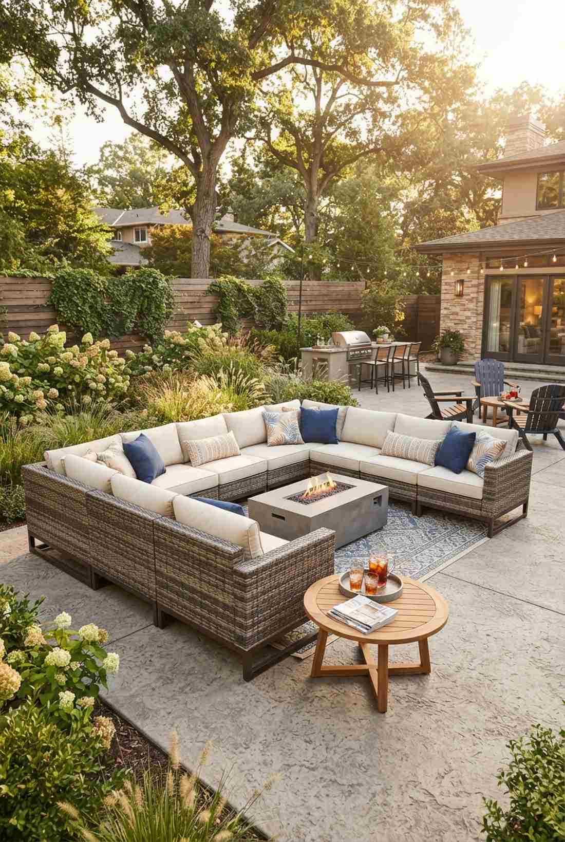 all weather wicker sectional