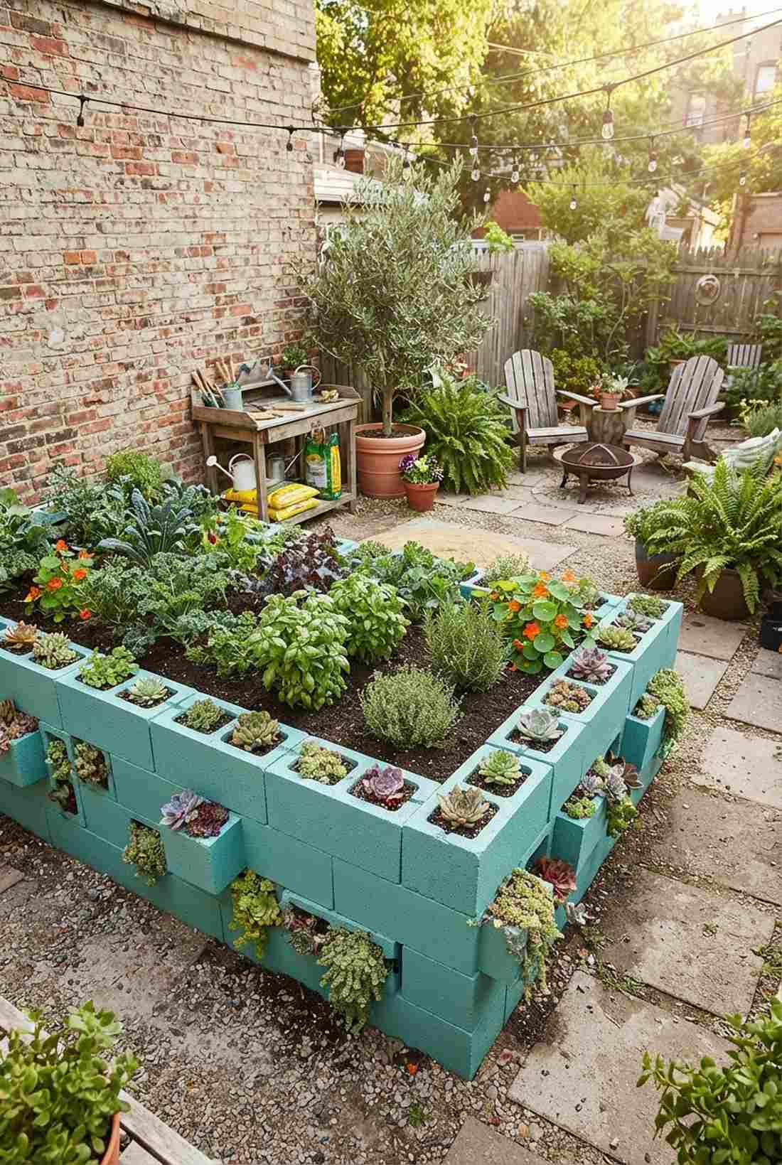 concrete block utility bed