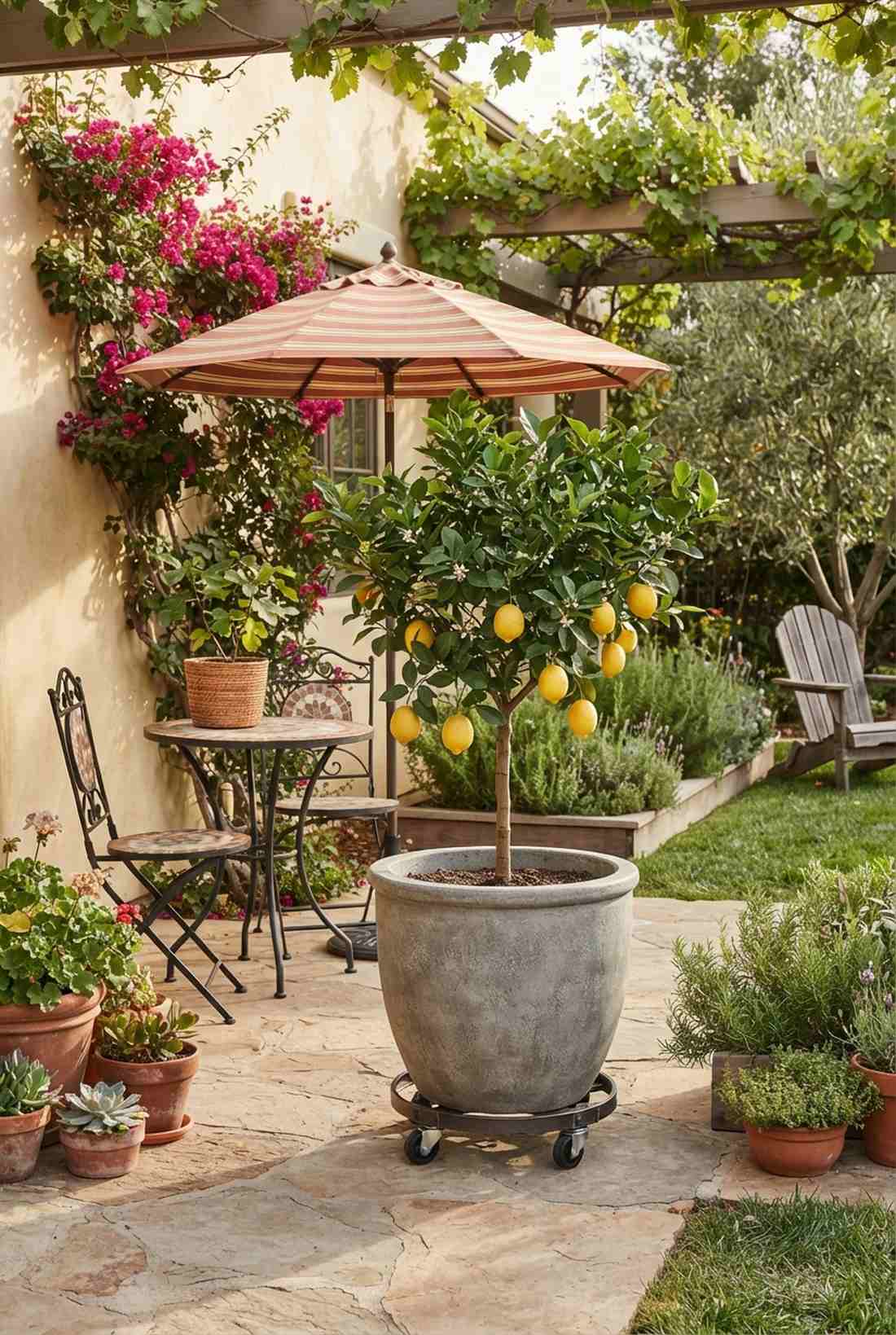 dwarf fruit tree containers
