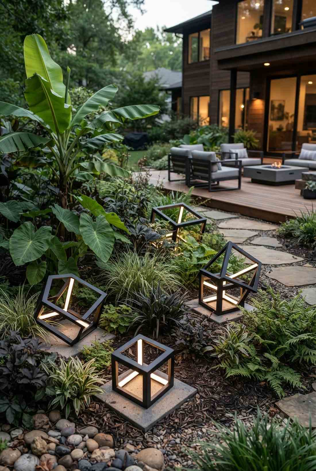 geometric contemporary sculpture lights