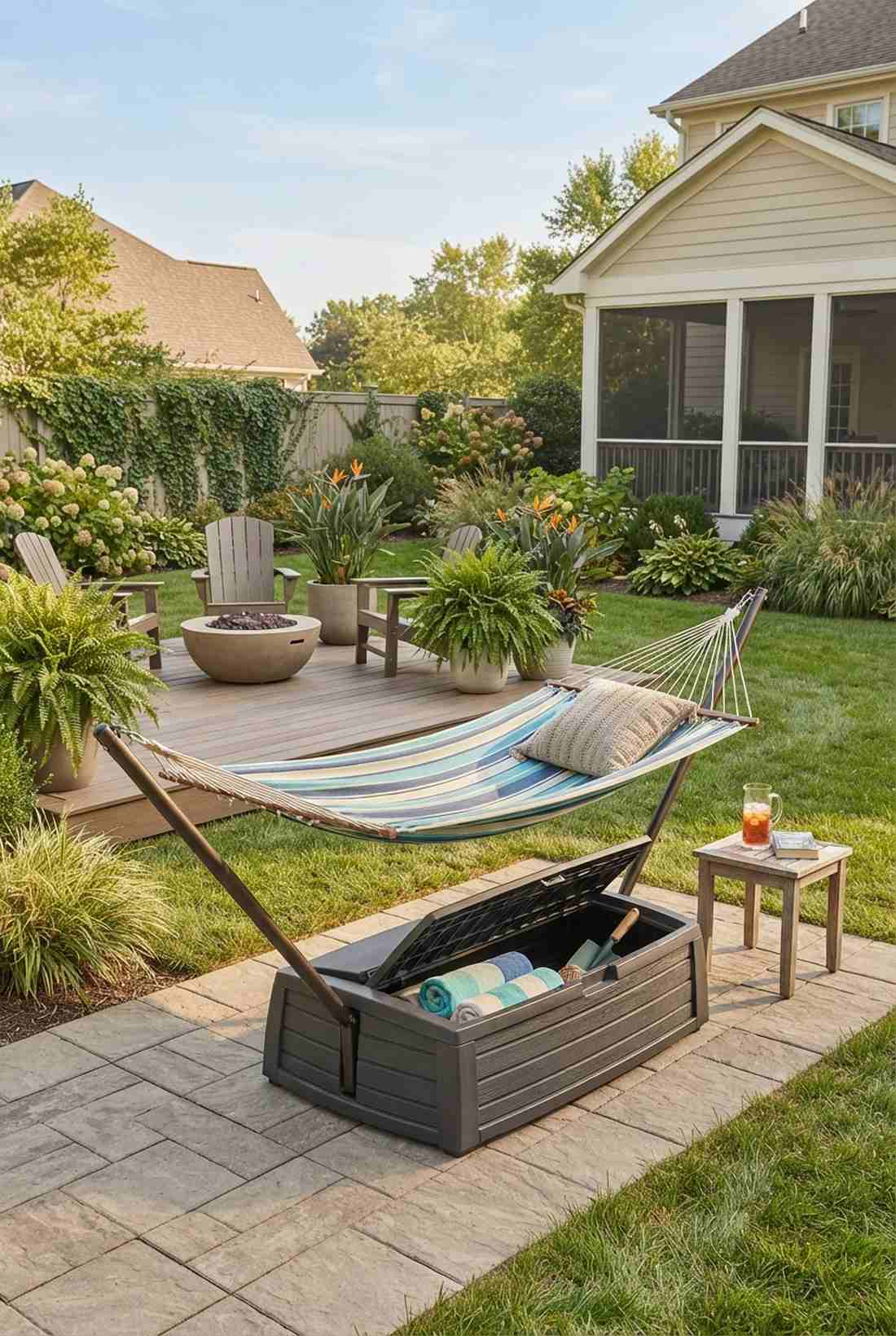 hammock stand with storage base