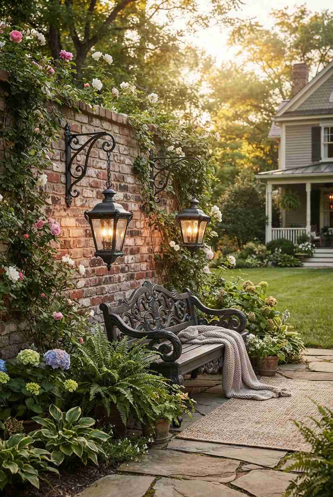 hanging lantern wall bracket