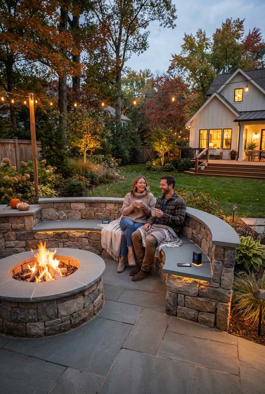 heated bench with integrated warming