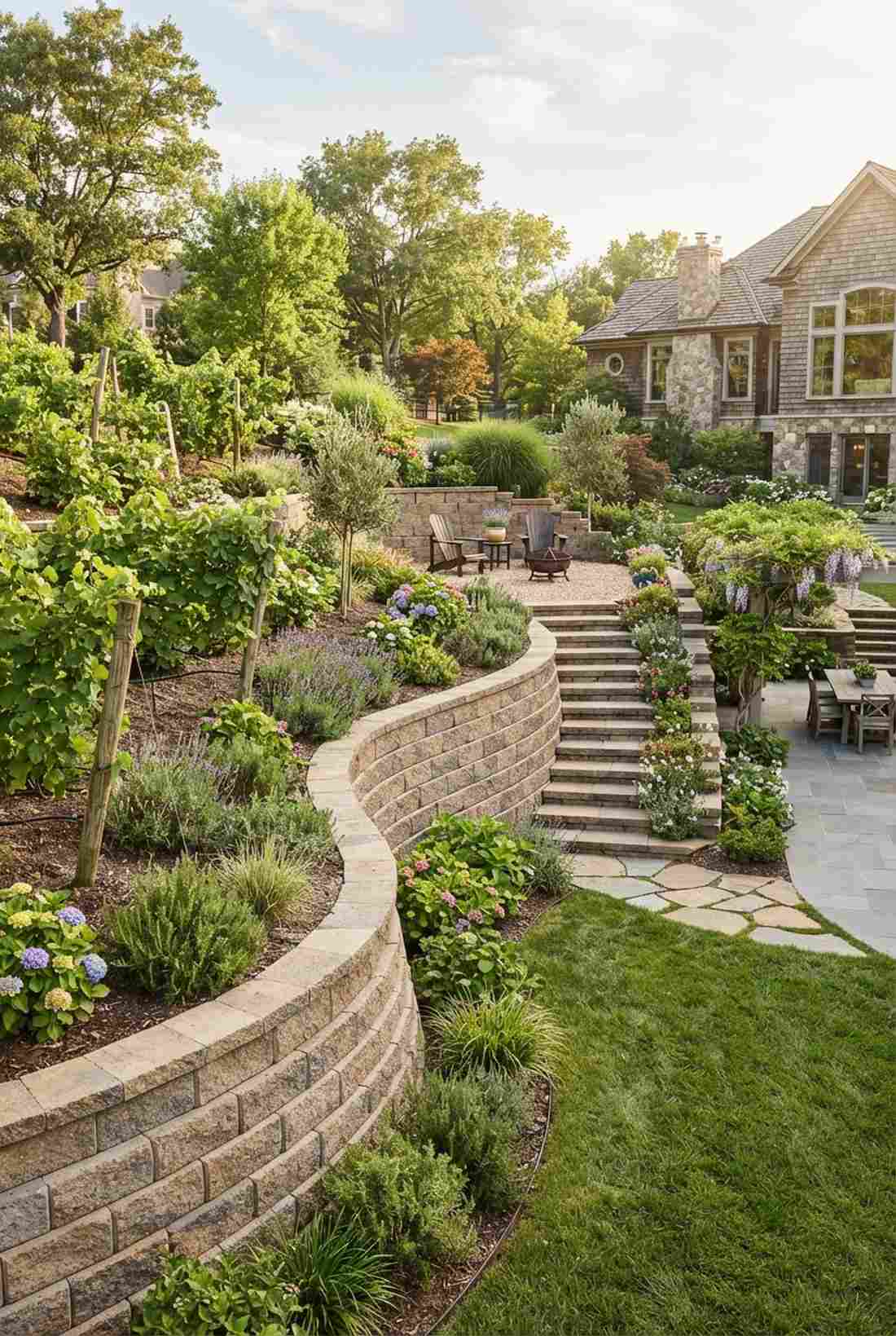 hillside terrace steps