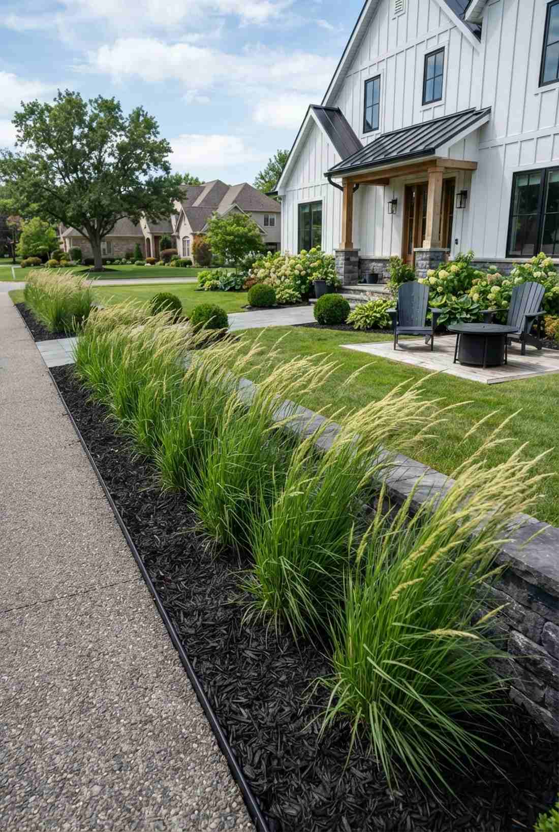 ornamental grass borders