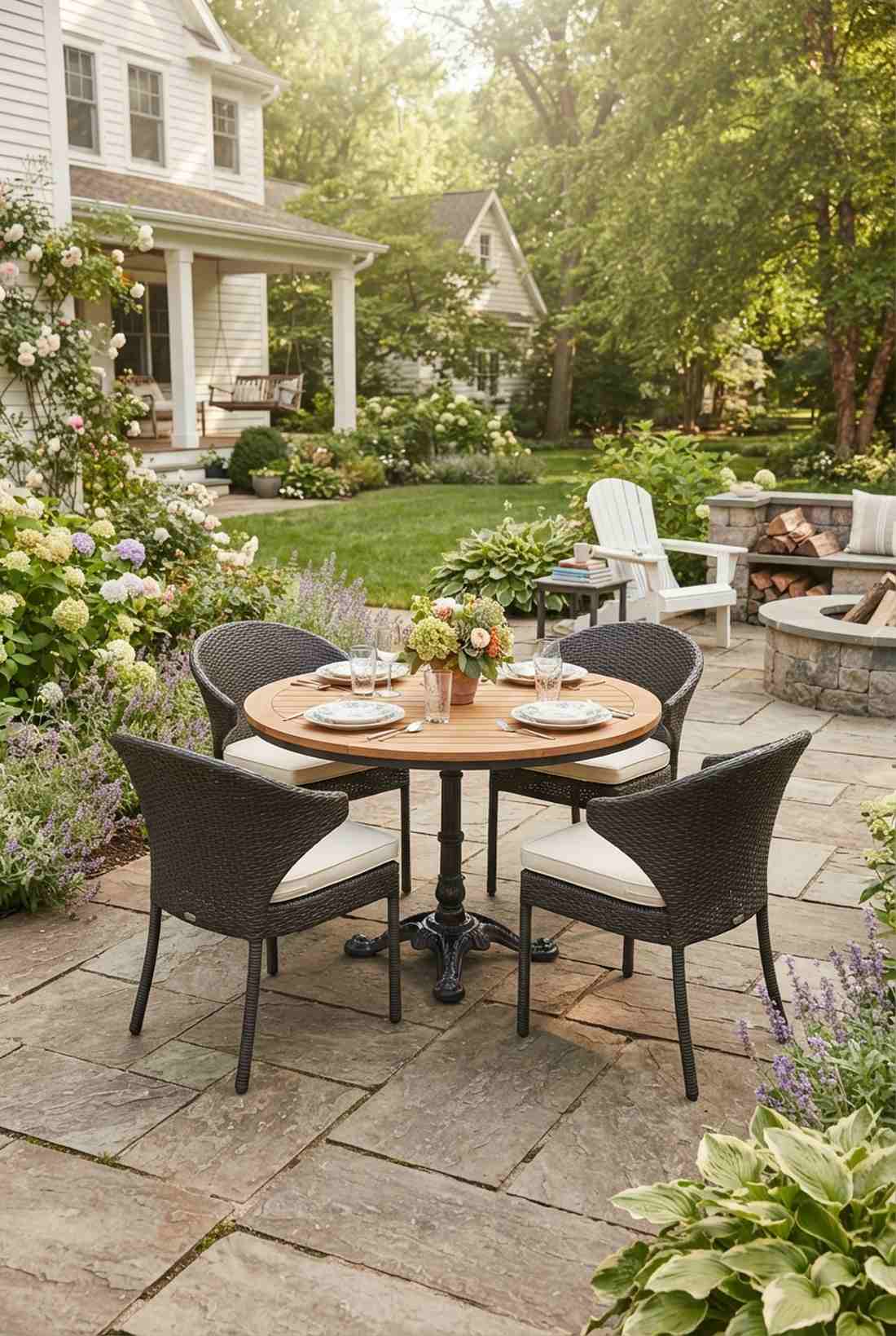 round pedestal table for four