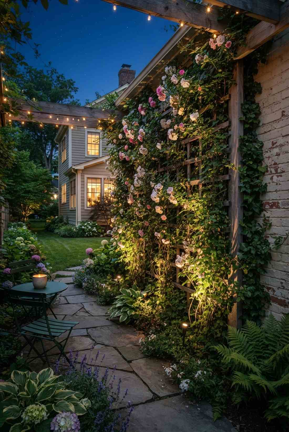 trellis accent lighting