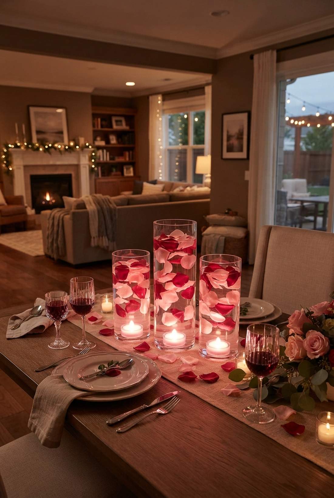 valentine day romantic pink glow