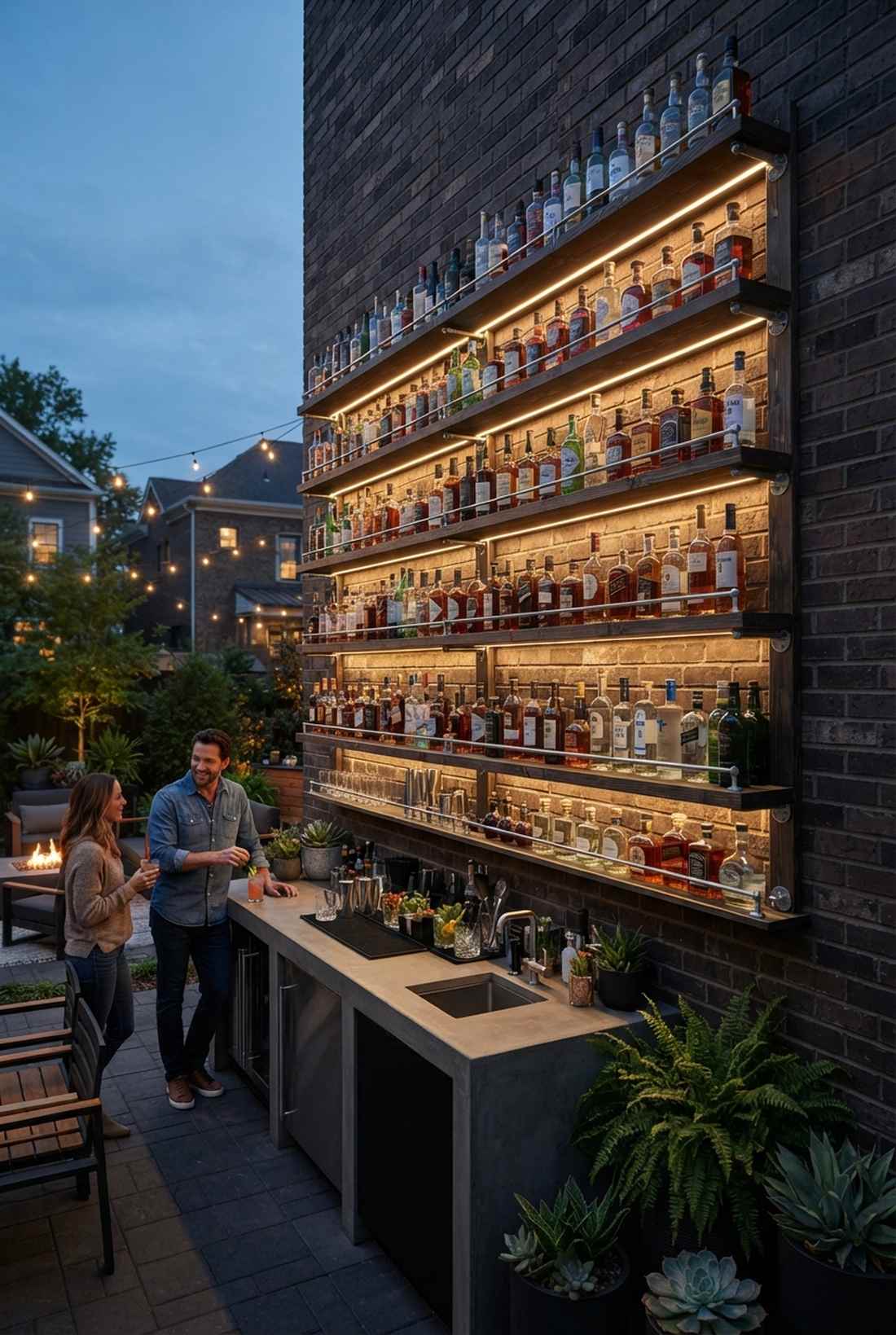 vertical storage bar