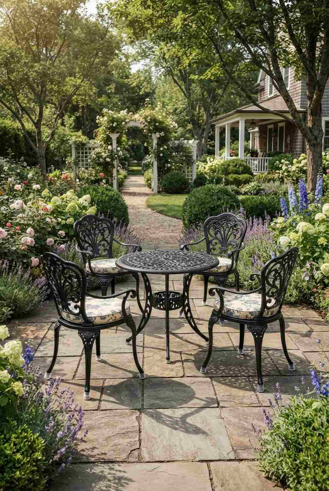 wrought iron garden chairs