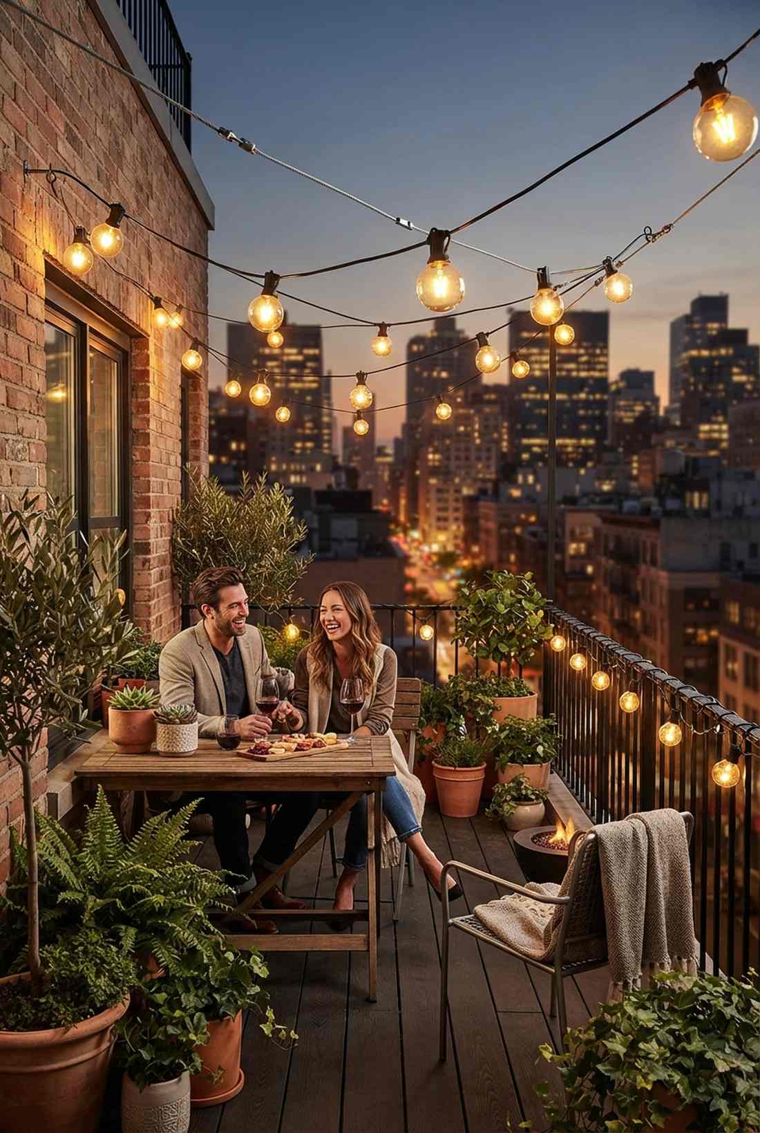 amber globe string lights