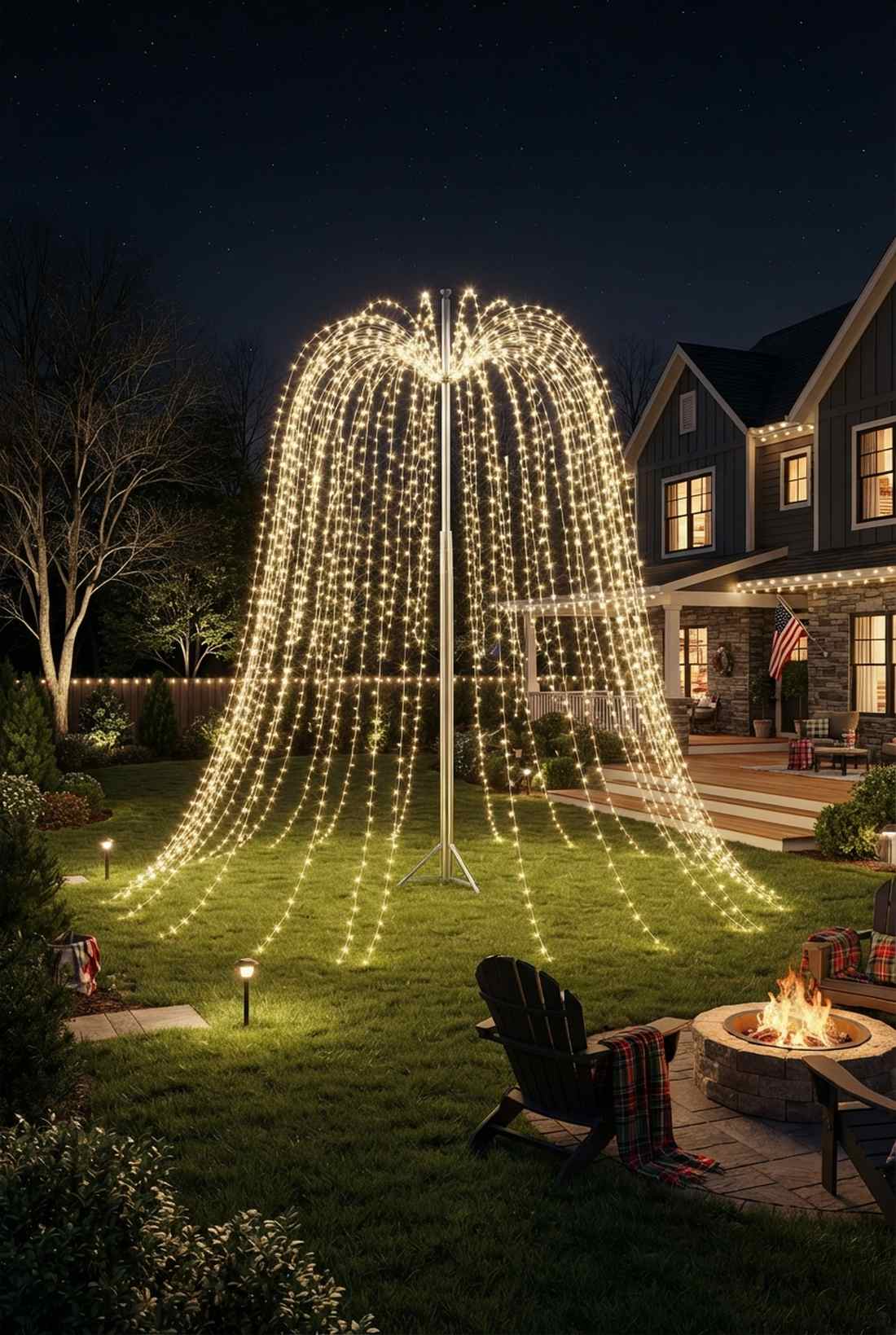 cascading willow tree