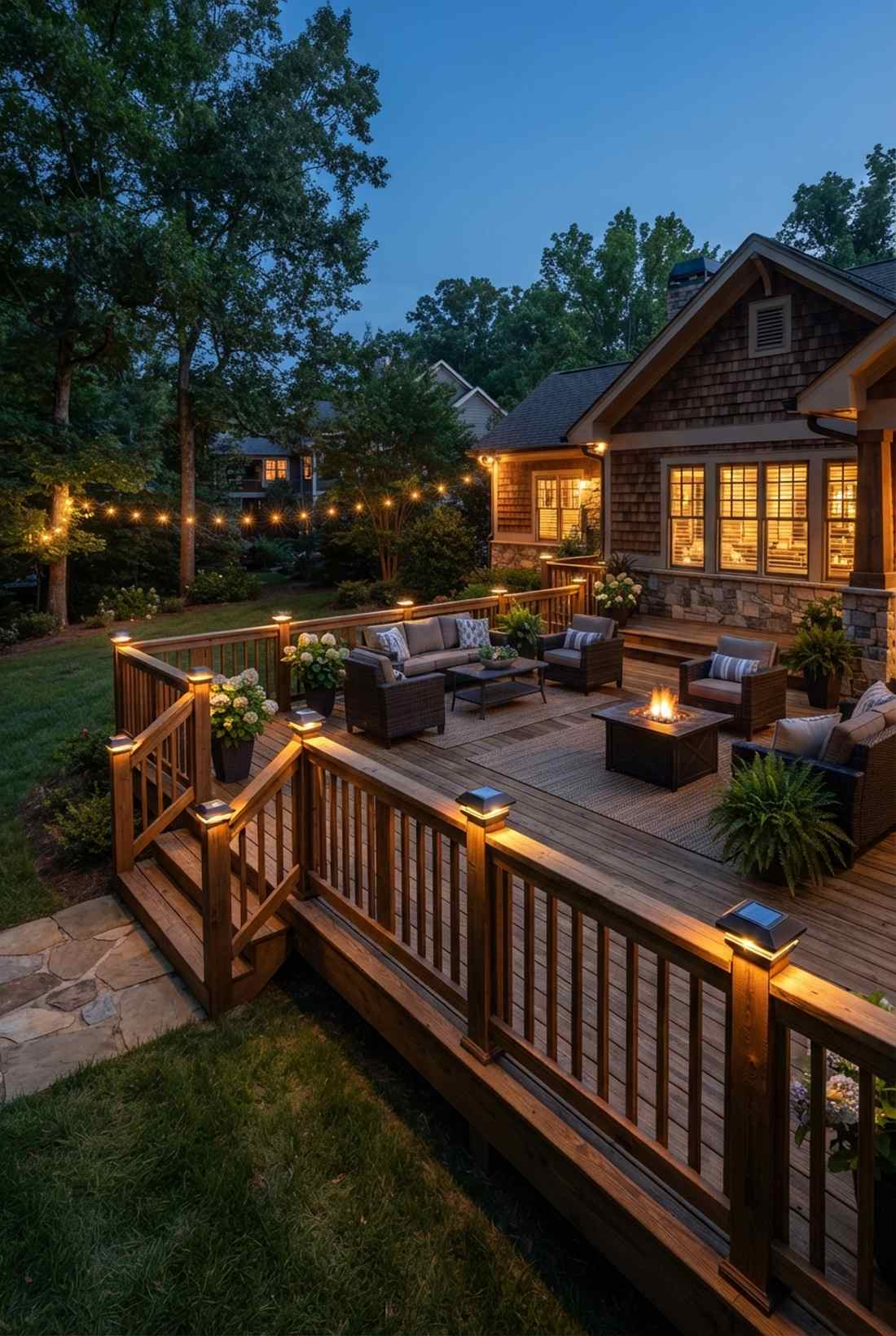 deck post cap lights