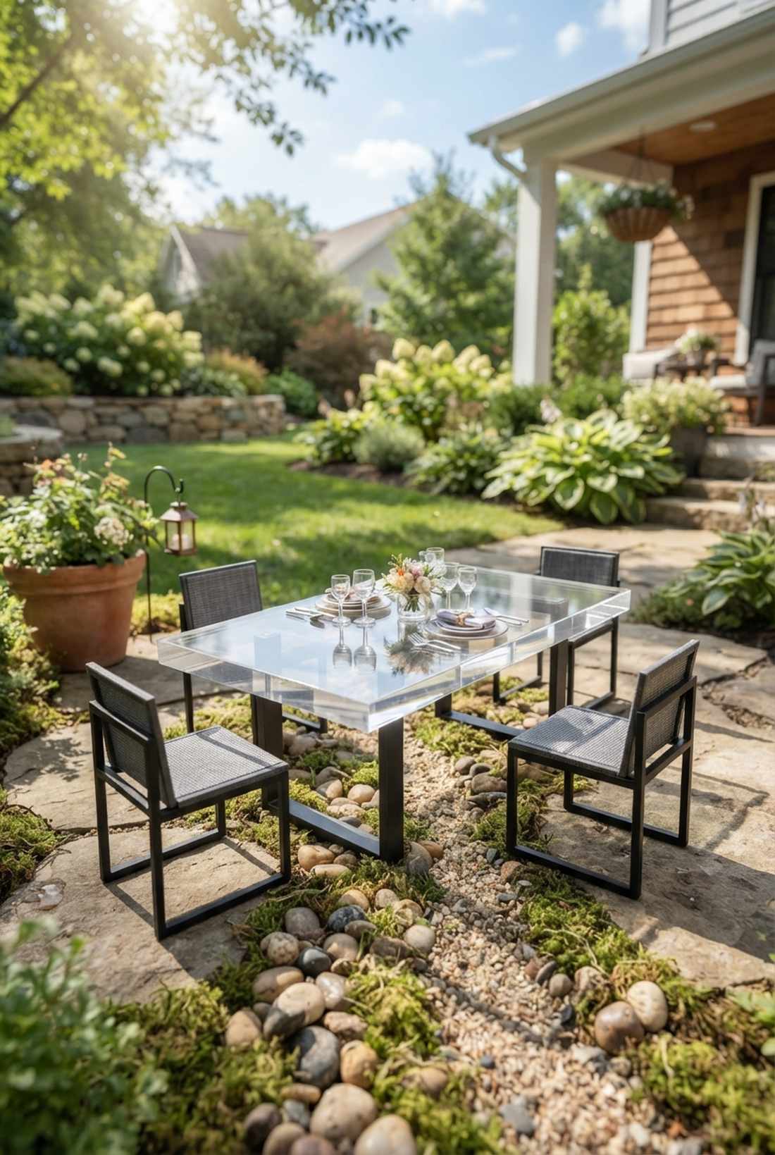 glass top patio table