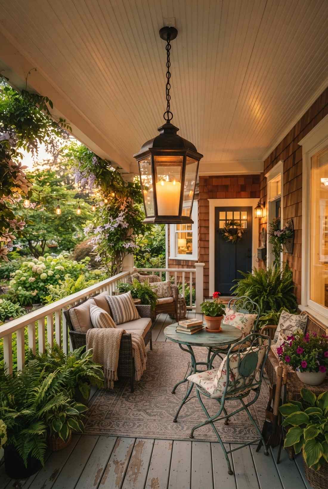 hanging lantern from ceiling hook