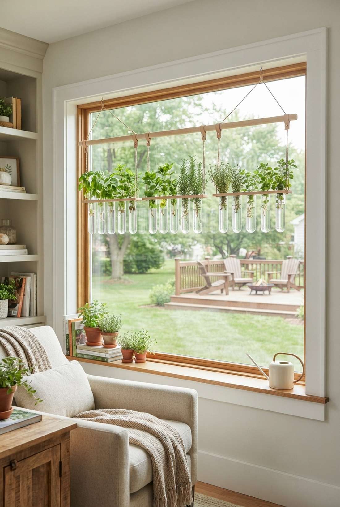 hanging test tube herb propagation rail