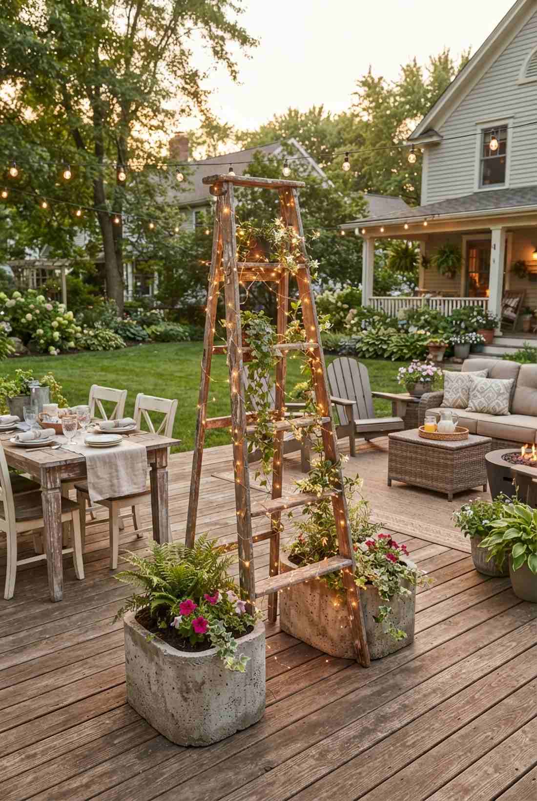 ladder trellis mobile screens