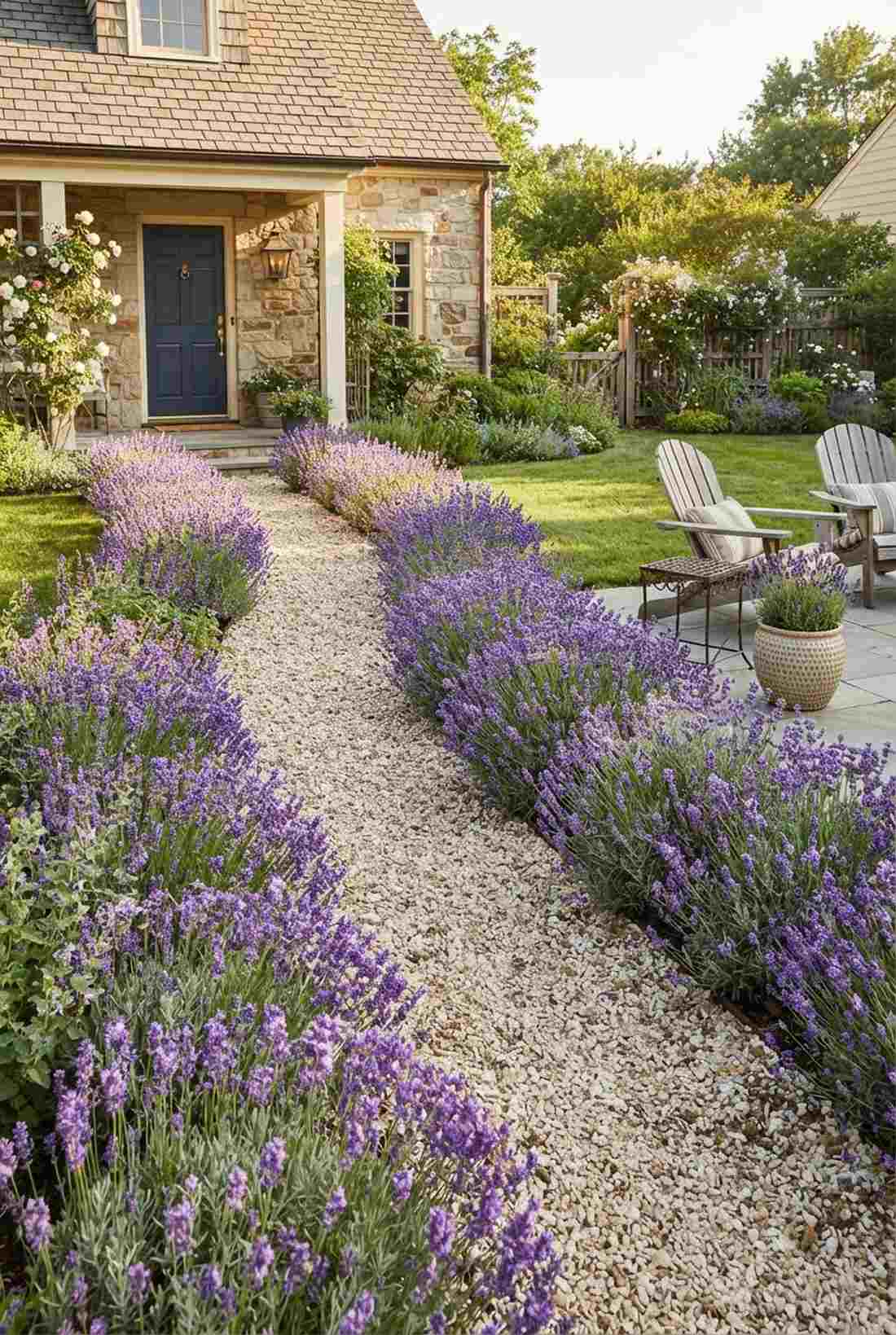 lavender field walkways