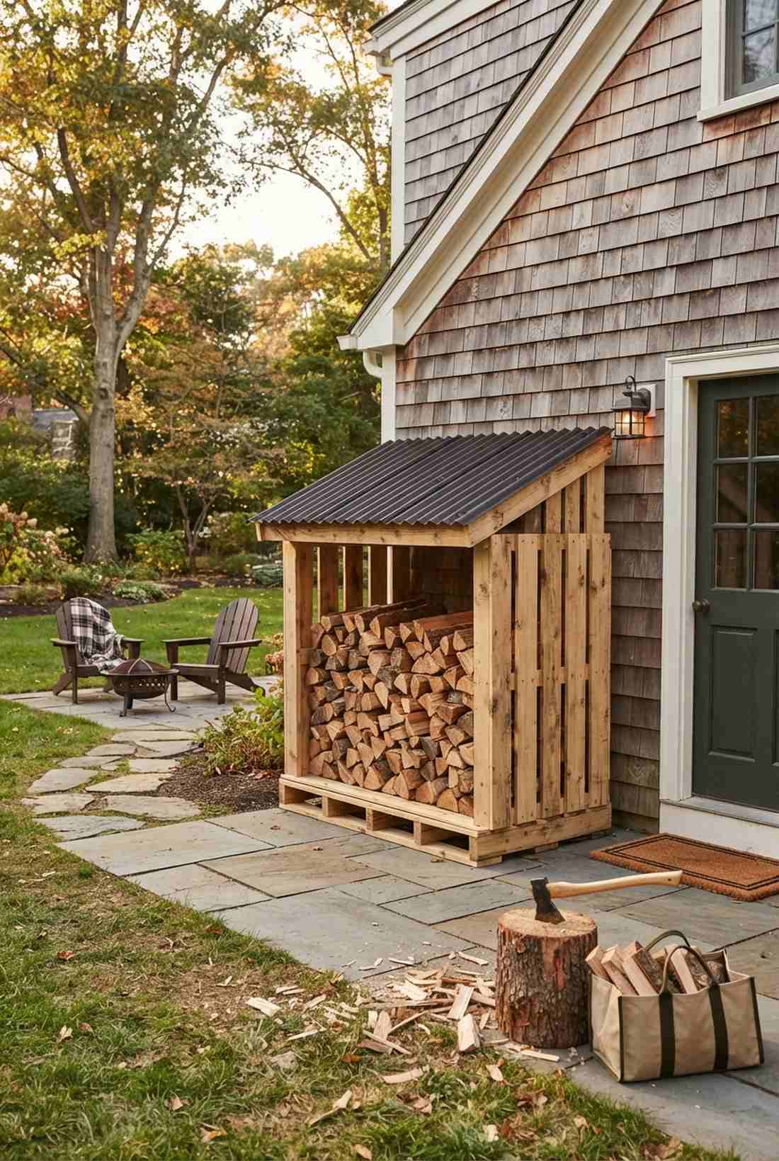 log storage shelter