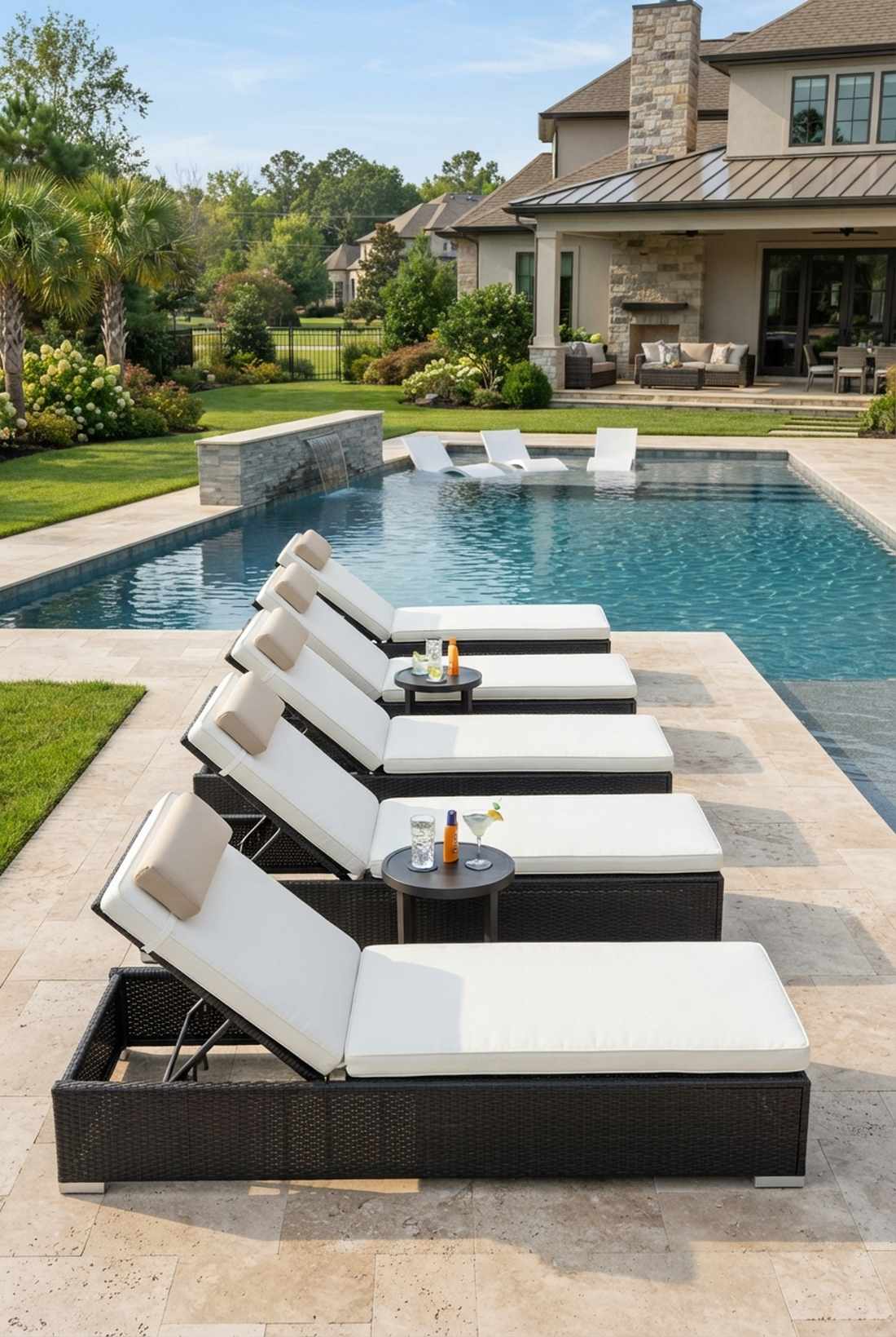 poolside furniture placement