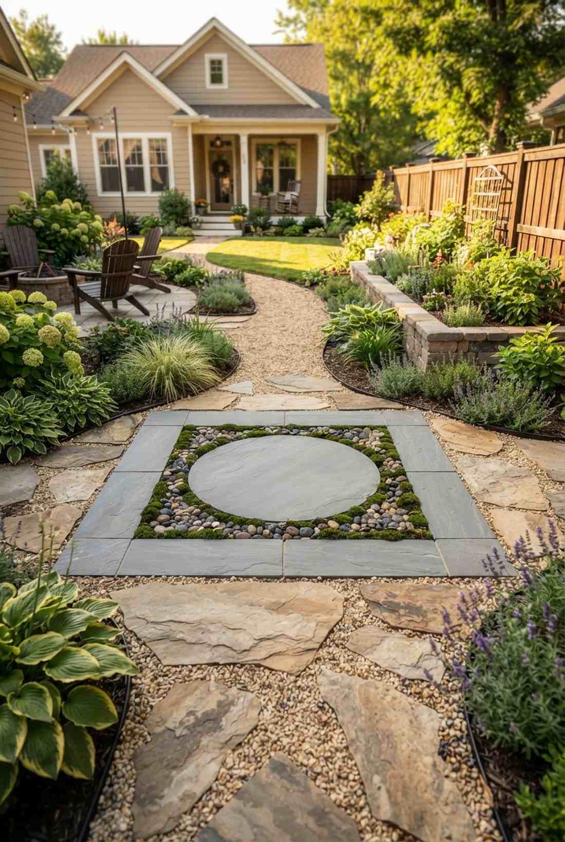 rectangular frame with round center