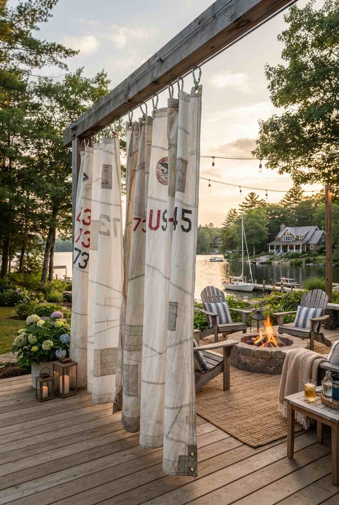 recycled sail fabric curtains