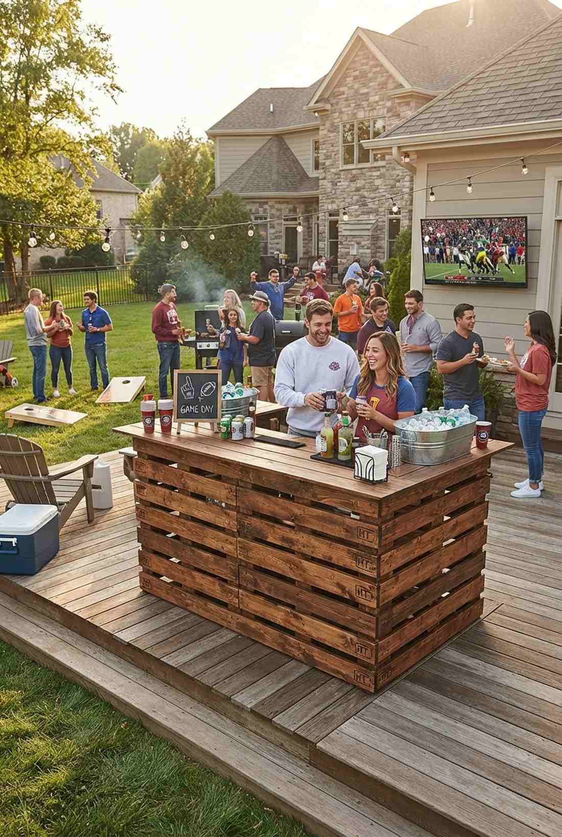 repurposed pallet bar