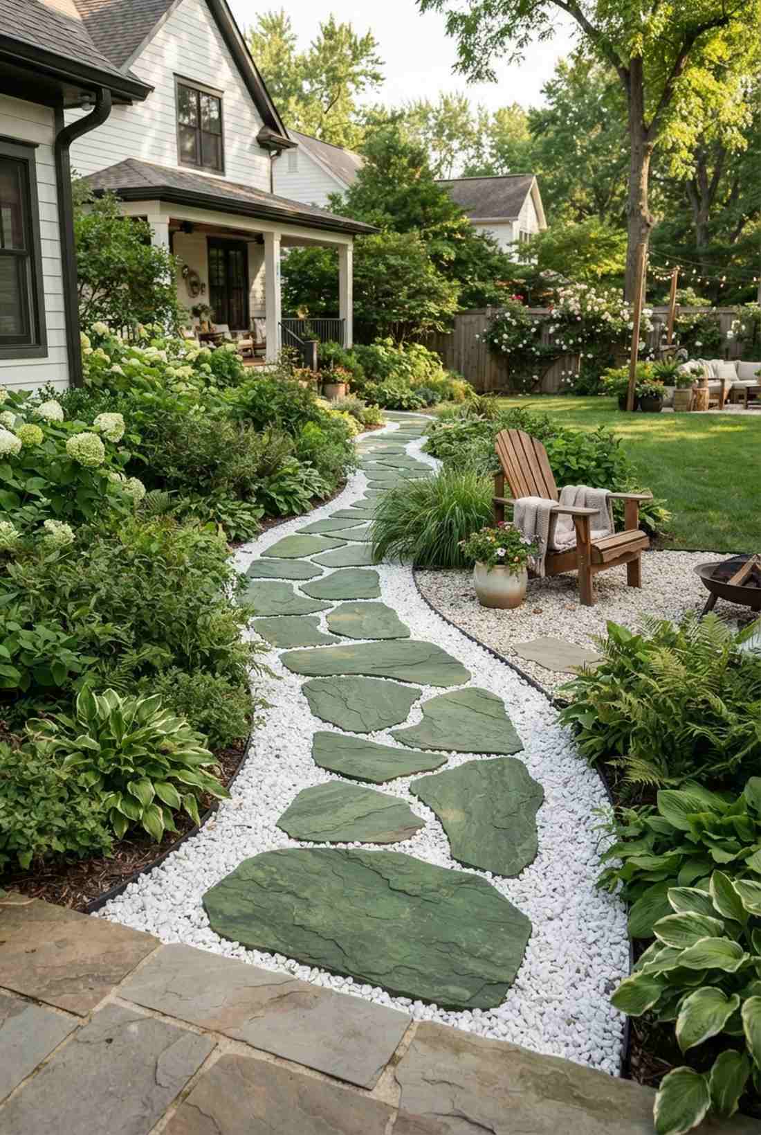 serpentine green stepping stones