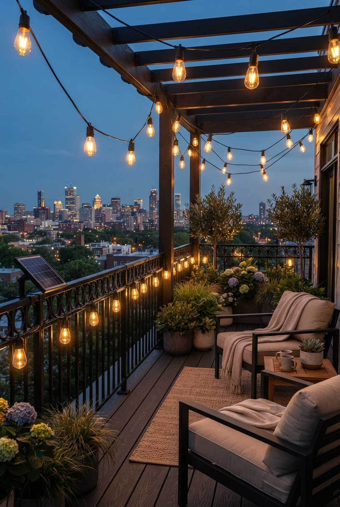 solar string cafe lights