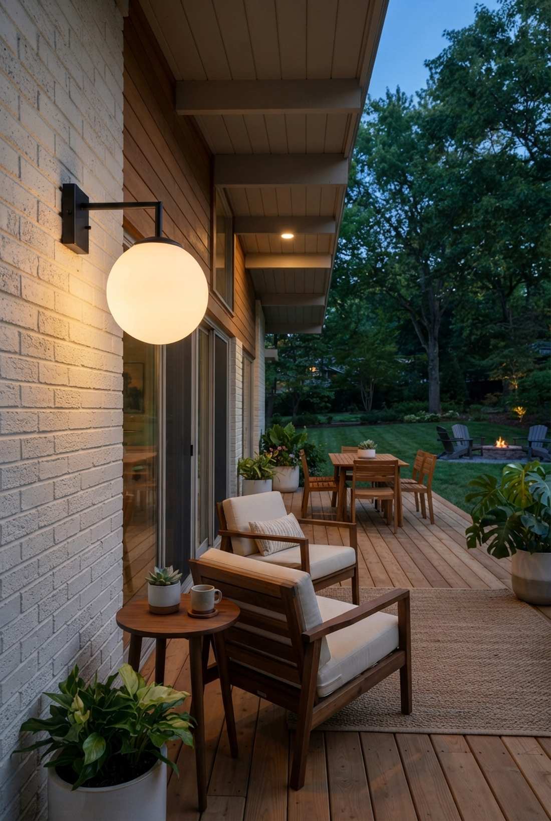 suspended globe pendant
